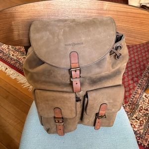 EUC Ruitertassen Leather Reporter Backpack